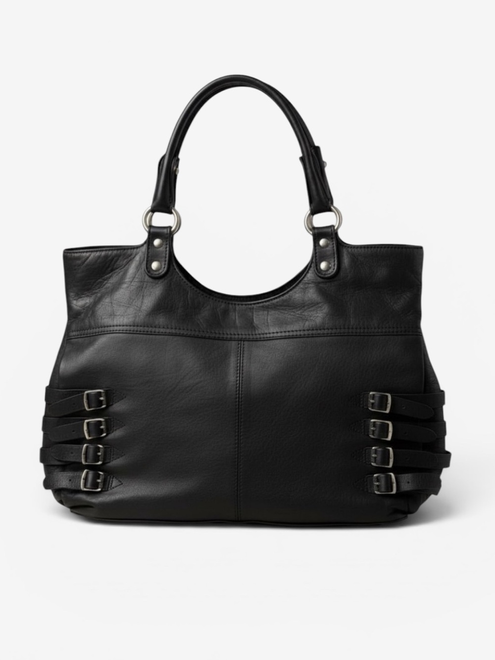 Frye Selena Leather Buckle Tote